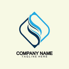 Business corporate letter S logo design vector.