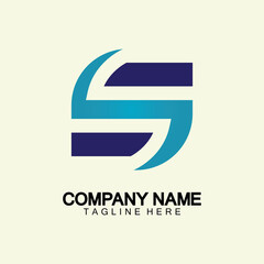 Business corporate letter S logo design vector.