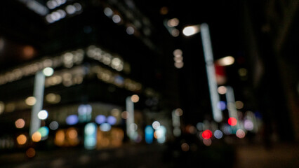 東京の夜景　玉ボケ