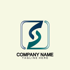 Business corporate letter S logo design vector.