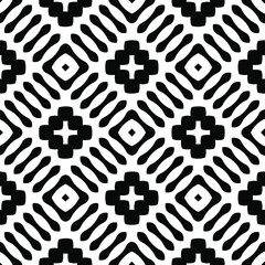 Black and white texture. Abstract seamless geometric pattern. 