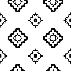 Black and white texture. Abstract seamless geometric pattern. 