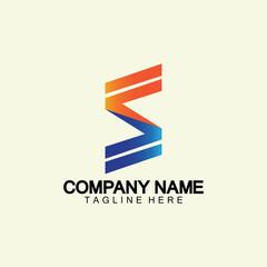 Business corporate letter S logo design vector.