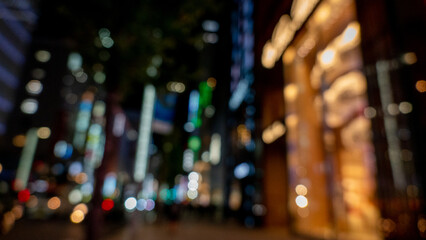 東京の夜景　玉ボケ