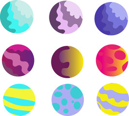 Solar system Planet icons