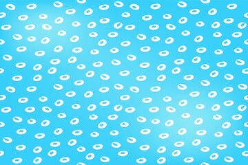 seamless pattern with bubbles, blue background horizontal