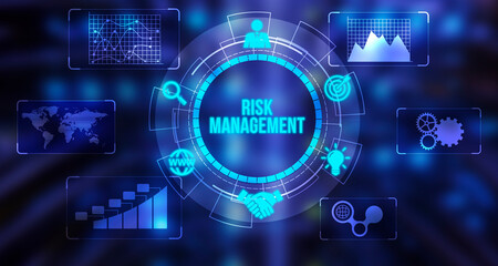 Internet, business, Technology and network concept. Risk Management and Assessment for Business Investment Concept