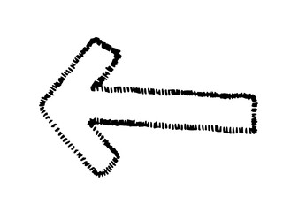 Black and white arrow. For your design. Isolated on a white background. Stock vector illustration. Minimalism.