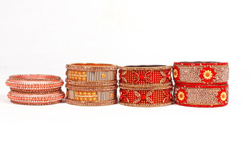 Ethnic Traditional Indian Bangle Wear in Wrist.