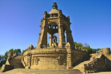 Kaiser Wilhelm I memorial, Porta Westfalica,  North Rhine-Westphalian, Germany