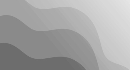 Abstract wavy gray color illustration. Dynamic background with waves and lines vector