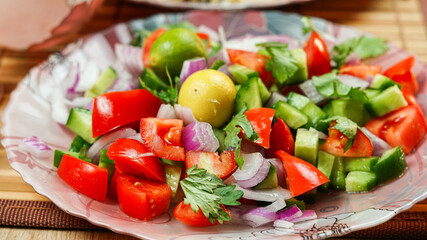  A closeup of famous pakistani mix salad