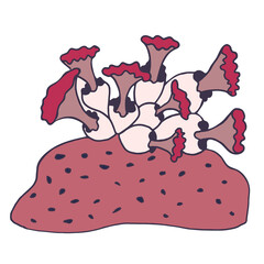 Fantastic flower. Doodle. Black and white image. Minimalism. Vector graphics. Isolated on white background. Cute illustration for kids.