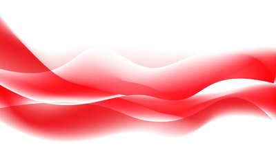 Abstract red wave curve smooth on white luxury background vector illustration.