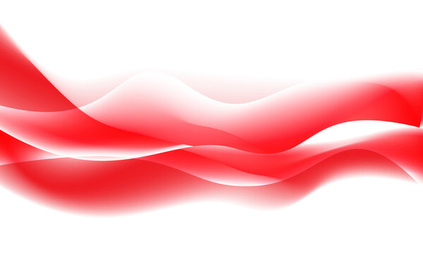 Abstract red wave curve smooth on white luxury background vector illustration. © patthana