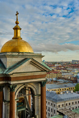 Fototapeta premium Panoramic view over St. Petersburg, Russia, from St. Isaac Cathedral.