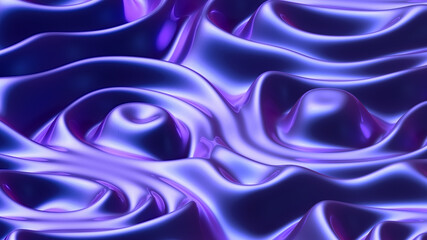 Modern ultraviolet abstract background with fluid slime. Futuristic neon background. Liquid abstract banner design. 3D illustration, 3D rendering.