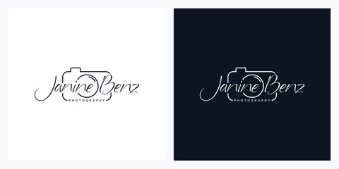 Modern photography logo design template