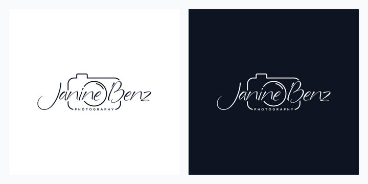 Modern photography logo design template