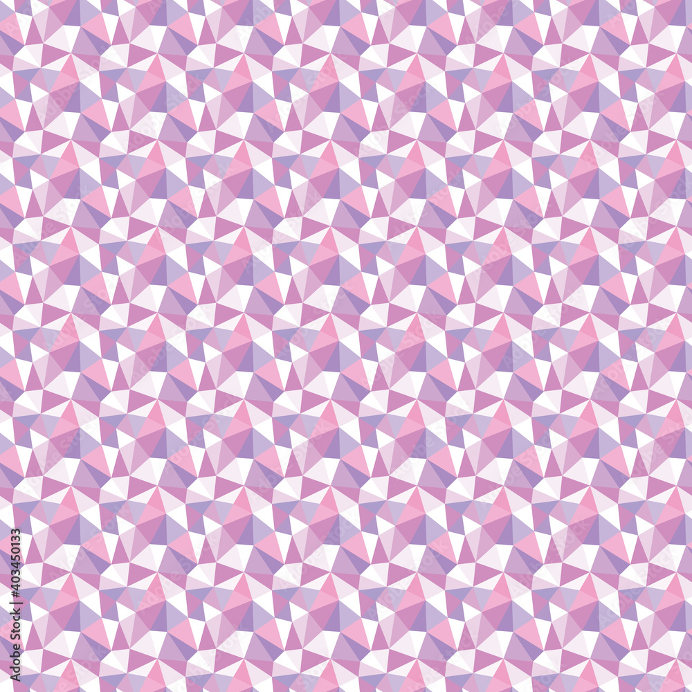 Aufkleber Geometric low poly graphic repeat pattern made out of triangular facets. Vector pattern.