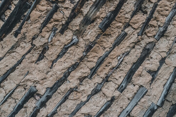 vintage old wood and sand wall with scratched dirty texture