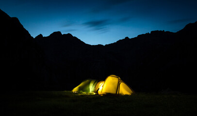 Camping in the Alps