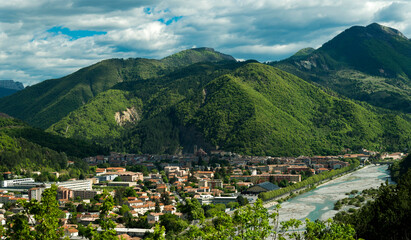 Vue panoramique de Digne, Hautes-Alpes, France