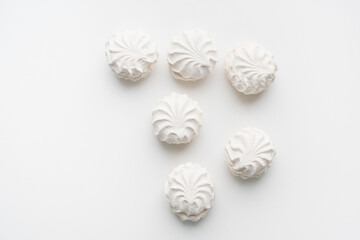 white marshmallow on white background