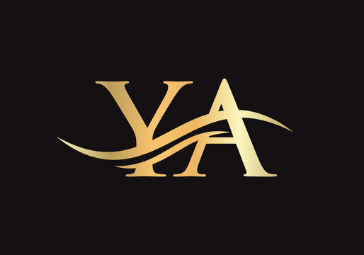 Initial linked letter YA logo design. Modern letter YA logo design vector with modern trendy