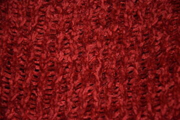red knitted fabric