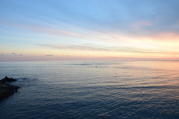 Obraz premium Genova Tramonto sul Mare