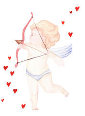 Valentine's Day amur with wings