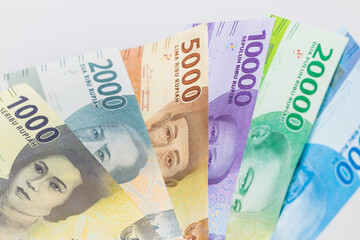 Indonesian money. Banknotes of various values