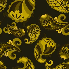 Tuinposter Beautiful seamless pattern with paisley. Traditional print. Textile design texture.Tribal ethnic paisley vintage seamless pattern  © Natallia Novik