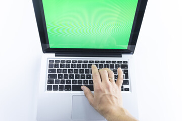 Home office. Young entrepreneur working and explaining from home.