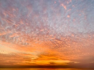 Beautiful seascape. Composition of nature. futuristic sunset