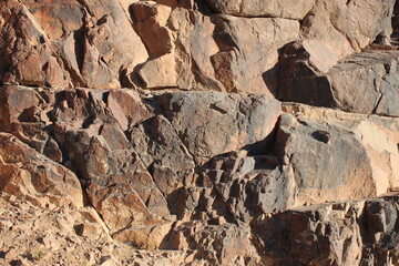 stone texture with stones from the mountain of Moses, the mountains of Egypt