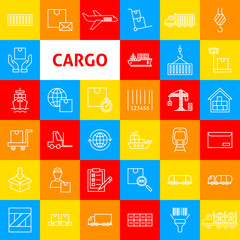 Cargo Line Icons