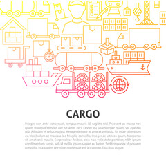 Fototapeta na wymiar Cargo Line Concept