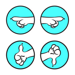 Direction Sign With The Pointing White Cat Paw Four Ways