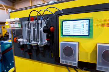 Modular pool water treatment systems. Automatic dosing station