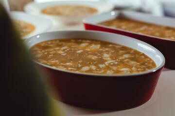 Jelly pork meat (pihtije) - traditional winter food in The Balkans