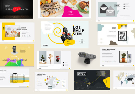 Presentation Layout with Yellow Accents