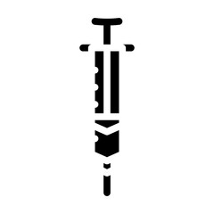 syringe with insulin glyph icon vector illustration