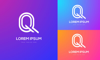 Creative Alphabet Q Letter Logo Design with modern color.