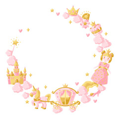 Princess party items frame.