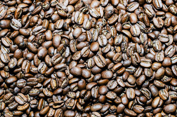 roasted coffee beans, can be used as a background