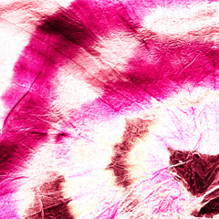 Dirty Batik Brush. Washed Print. Vivid Tie Dye