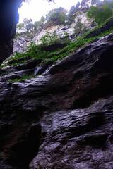 waterfall in the mountains