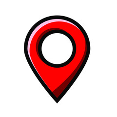 Icon location maps pointer 3d